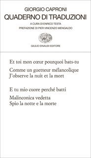 Giorgio Caproni - Quaderno di traduzioni (1998)